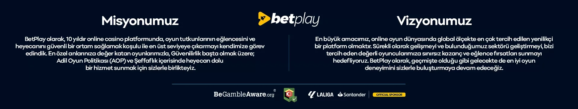Betplay misyon ve vizyon